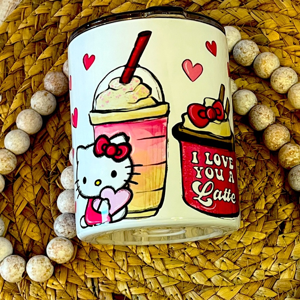 Love me some latte kitty mini tumbler